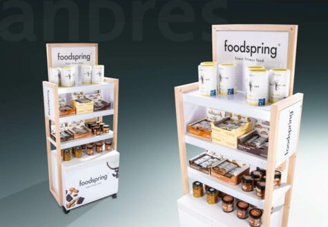 Bodendisplay/Holzdisplay/andres/MDF/Spanplatte/foodspring