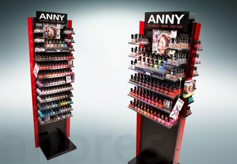 Floor display/Anny/nail polish display/floor sales stand/andres/cosmetic display/sales display