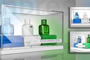 Thekendisplay/Lacoste/Thekenaufsteller/andres/Parfumdisplay/Vitrine