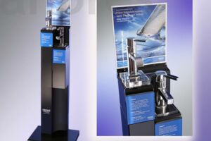 Bodendisplay/Grohe/andres/Armaturendisplay/Markendisplay/Bodenaufsteller