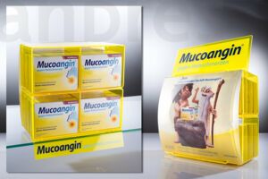 Visual selection display/Mucoangin/Boehringer/Sanofi/andres/shelf display