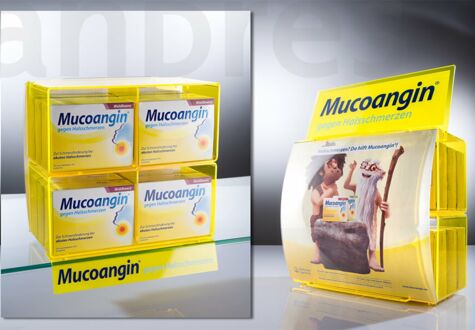 Visual selection display/Mucoangin/Boehringer/Sanofi/andres/shelf display